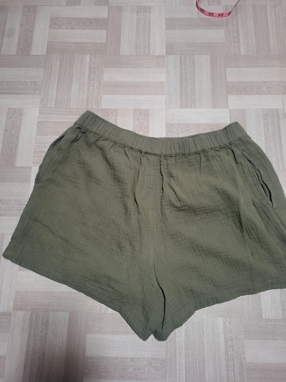 a.n.a Olive Green High-Waist Casual Shorts